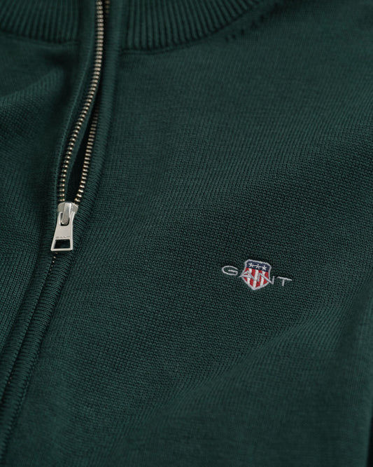 Casual Cotton Zip Cardigan