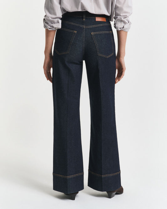 Wide Flared Tailored Jeans