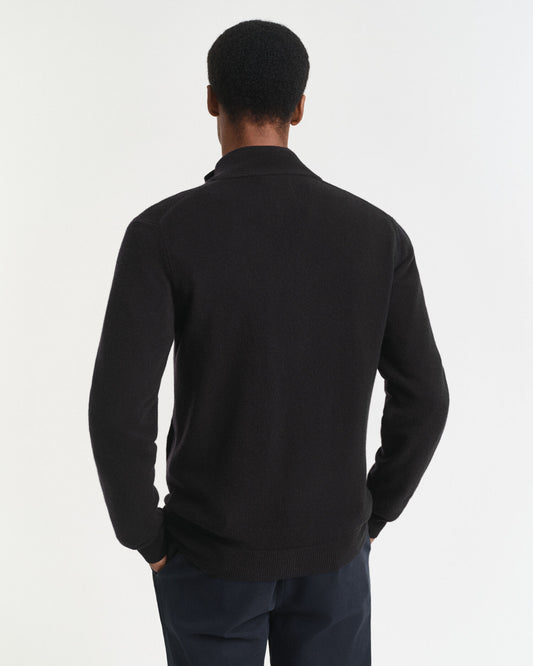 Superfine Lambswool Zip Cardigan