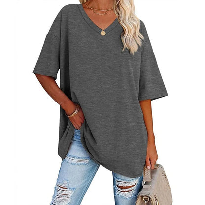 🔥Up to 69% OFF Today🔥Women Summer 2025 Tops Casual V-neck T-shirts