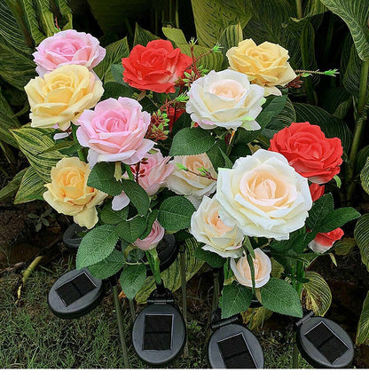 [🏆49% OFF]Chikalabs Garden Rose Solar Flower Stake Lights