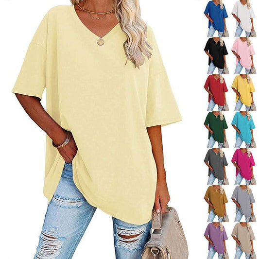 🔥Up to 69% OFF Today🔥Women Summer 2025 Tops Casual V-neck T-shirts