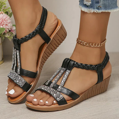 Women's New Summer Rhinestone Open Toe Orthopaedic Sandals