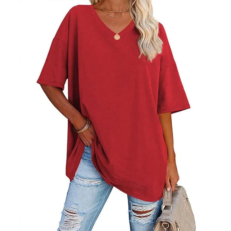 🔥Up to 69% OFF Today🔥Women Summer 2025 Tops Casual V-neck T-shirts