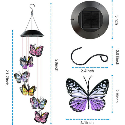 🦋 Beautify Your Garden 2025- ✨Chikalabs Creative Hummingbird Solar Wind Chimes