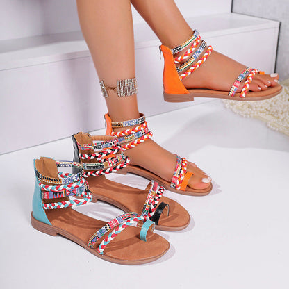 Women Vibrant Boho Beach Sandals