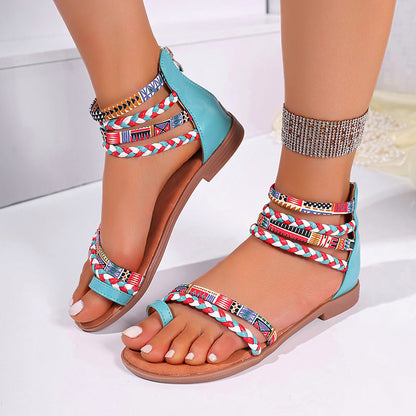 Women Vibrant Boho Beach Sandals