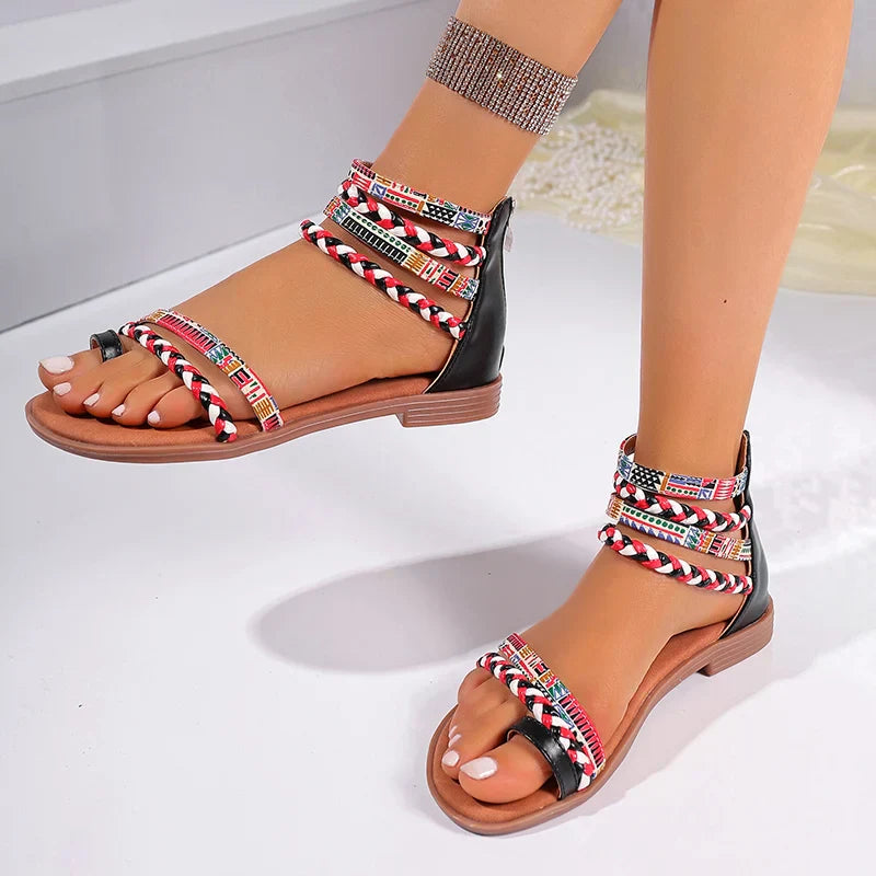 Women Vibrant Boho Beach Sandals