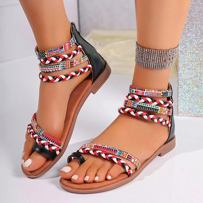 Women Vibrant Boho Beach Sandals