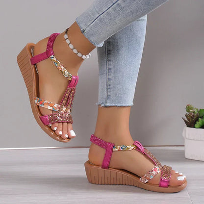 Women's Summer 2025 Hot Sale Orthopaedic Rhinestone Sandals