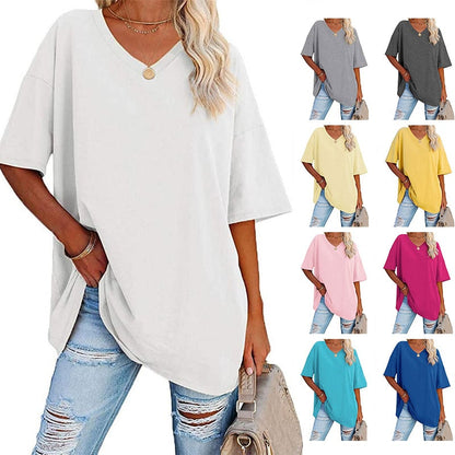 🔥Up to 69% OFF Today🔥Women Summer 2025 Tops Casual V-neck T-shirts