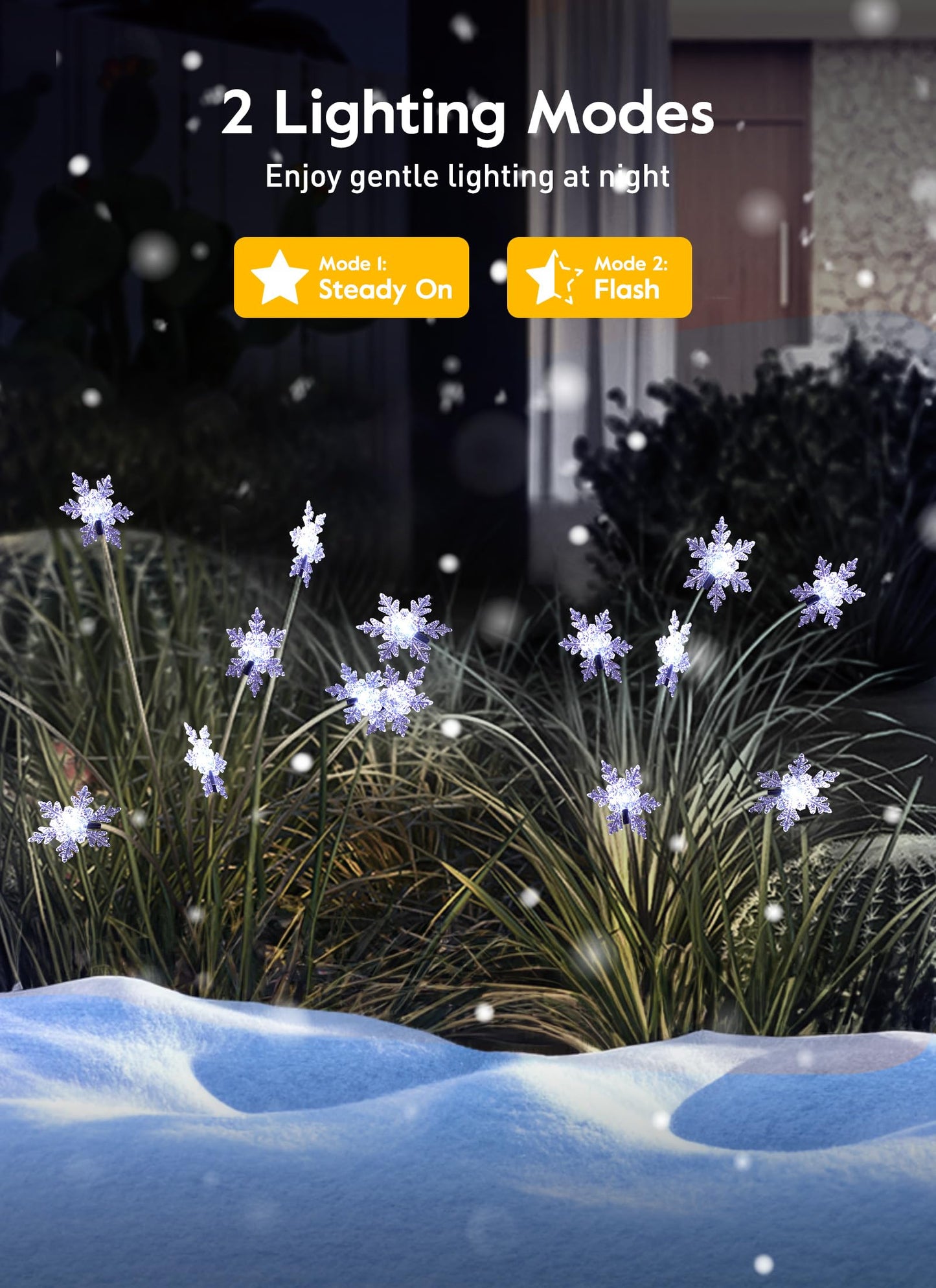 💐Chikalabs Garden Solar Garden Lights, 2 Lighting Modes