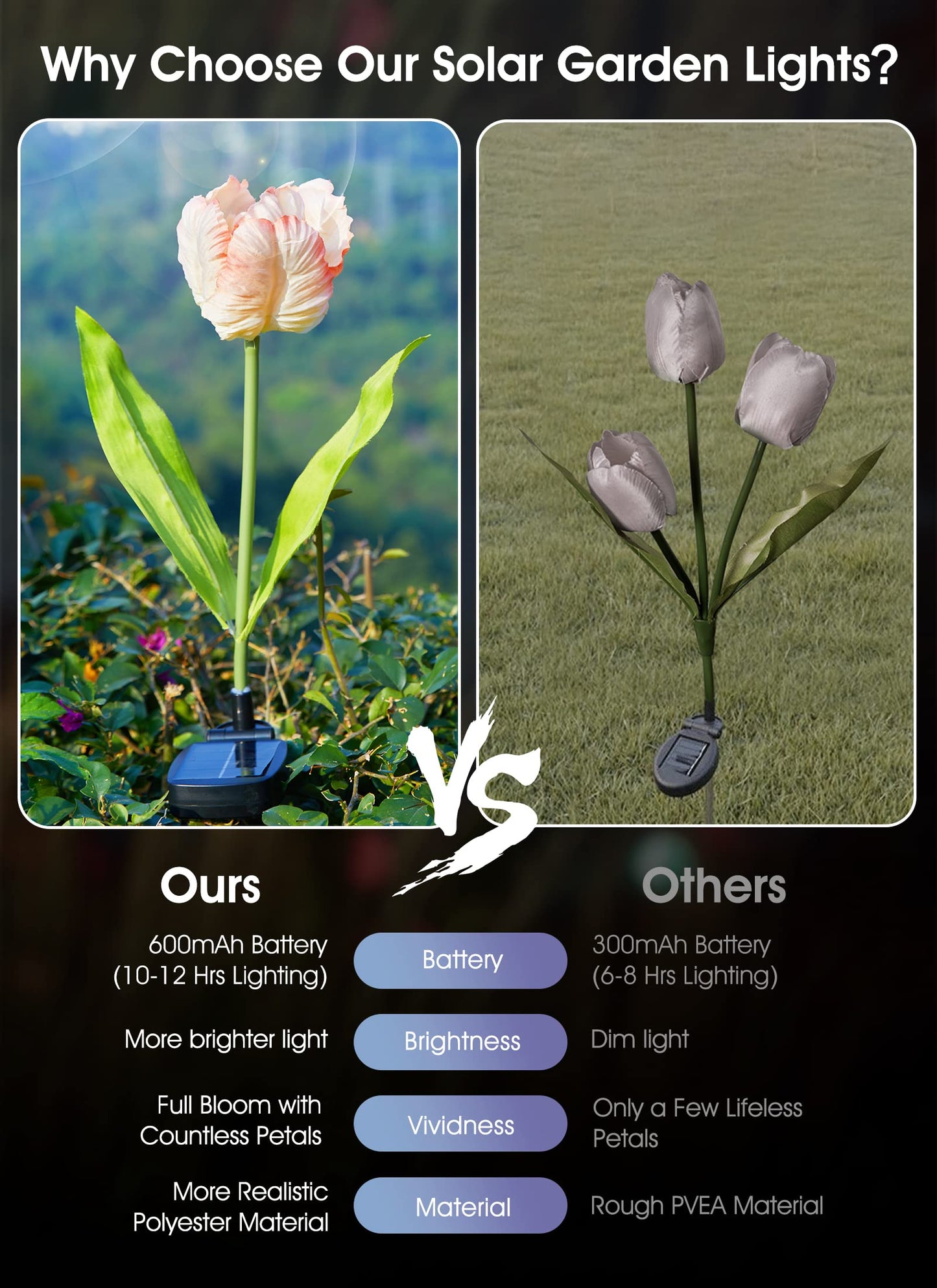 💐Chikalabs Garden Rose Solar Flower Lights