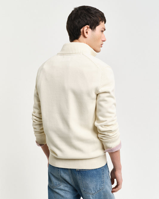 Casual Cotton Half-Zip Sweater