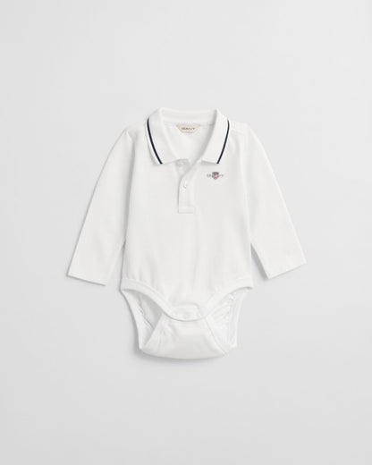 Baby Shield Piqué Long Sleeve Bodysuit