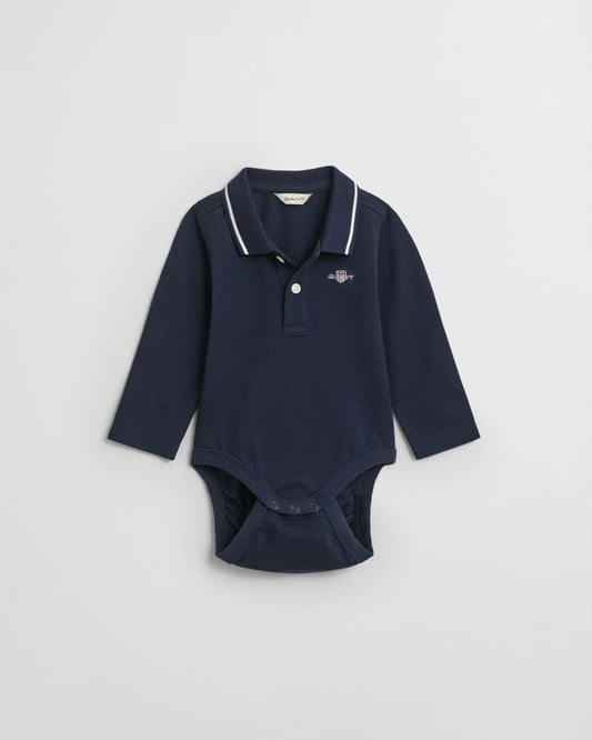 Baby Shield Piqué Long Sleeve Bodysuit