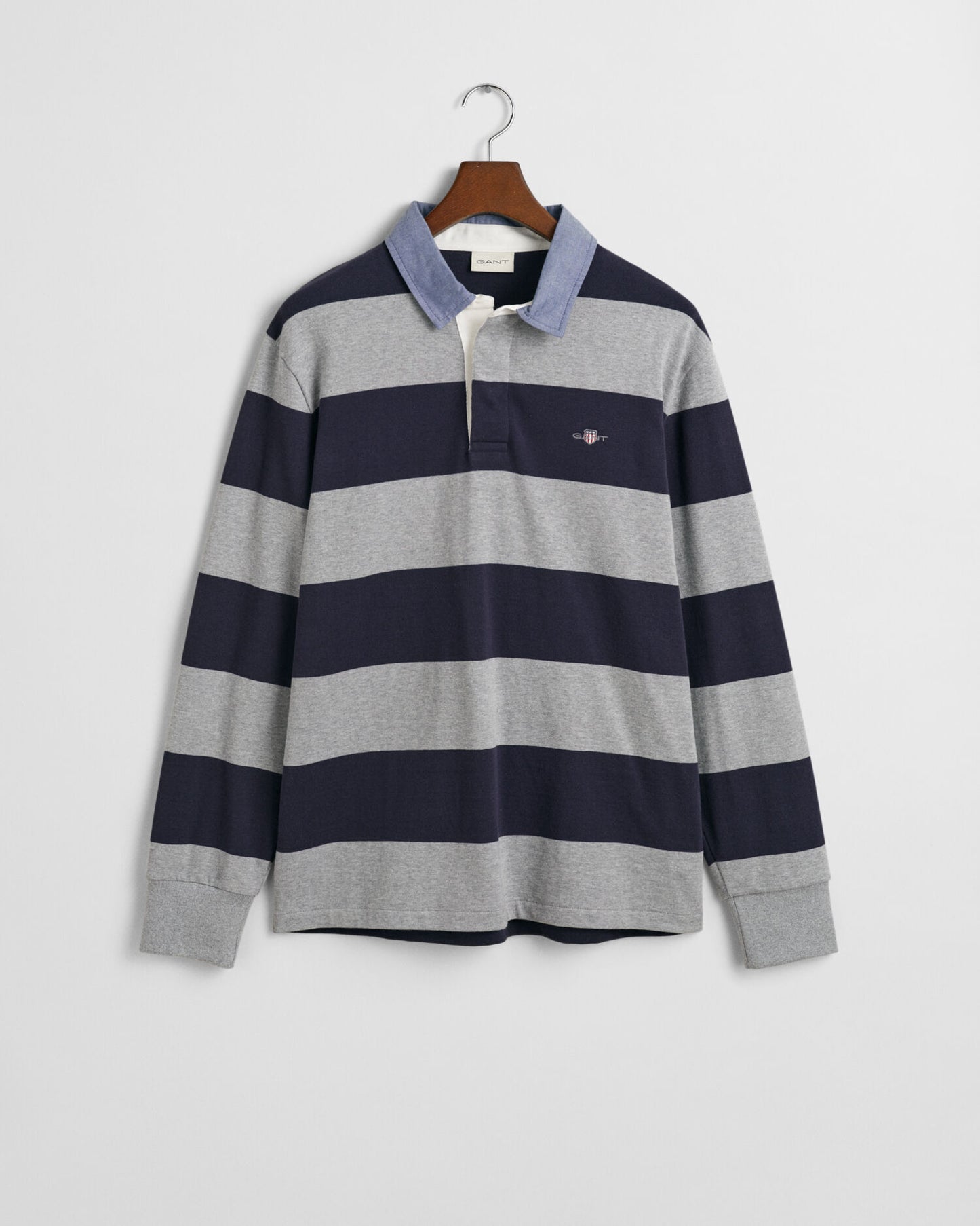 Chambray Collar Striped Heavy Rugger