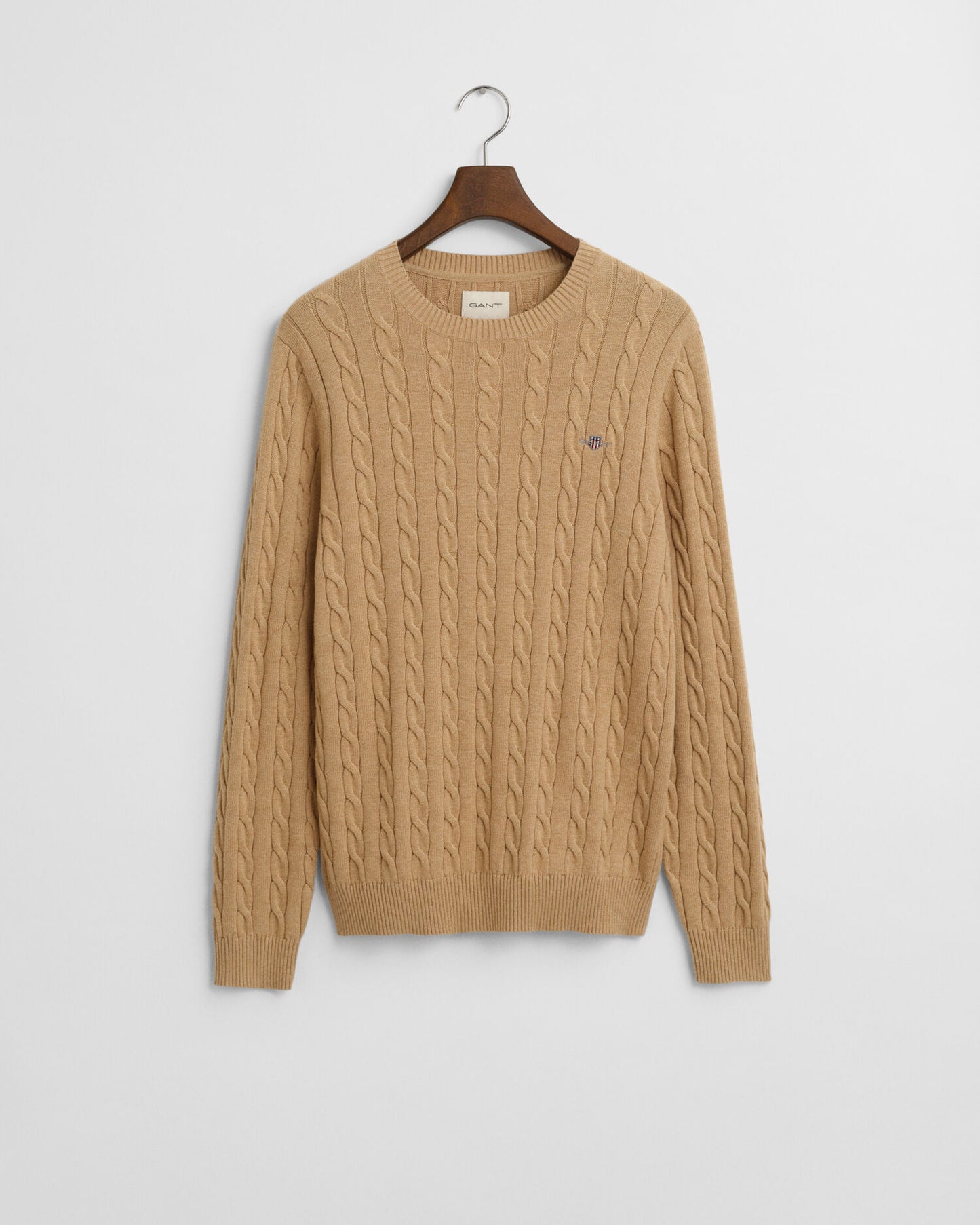 Cotton Cable Knit Crew Neck Sweater