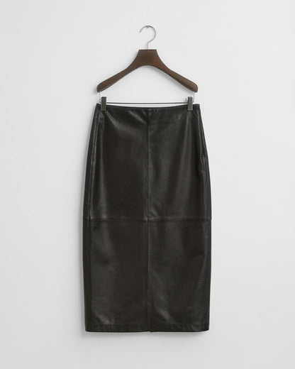 Leather Midi Pencil Skirt