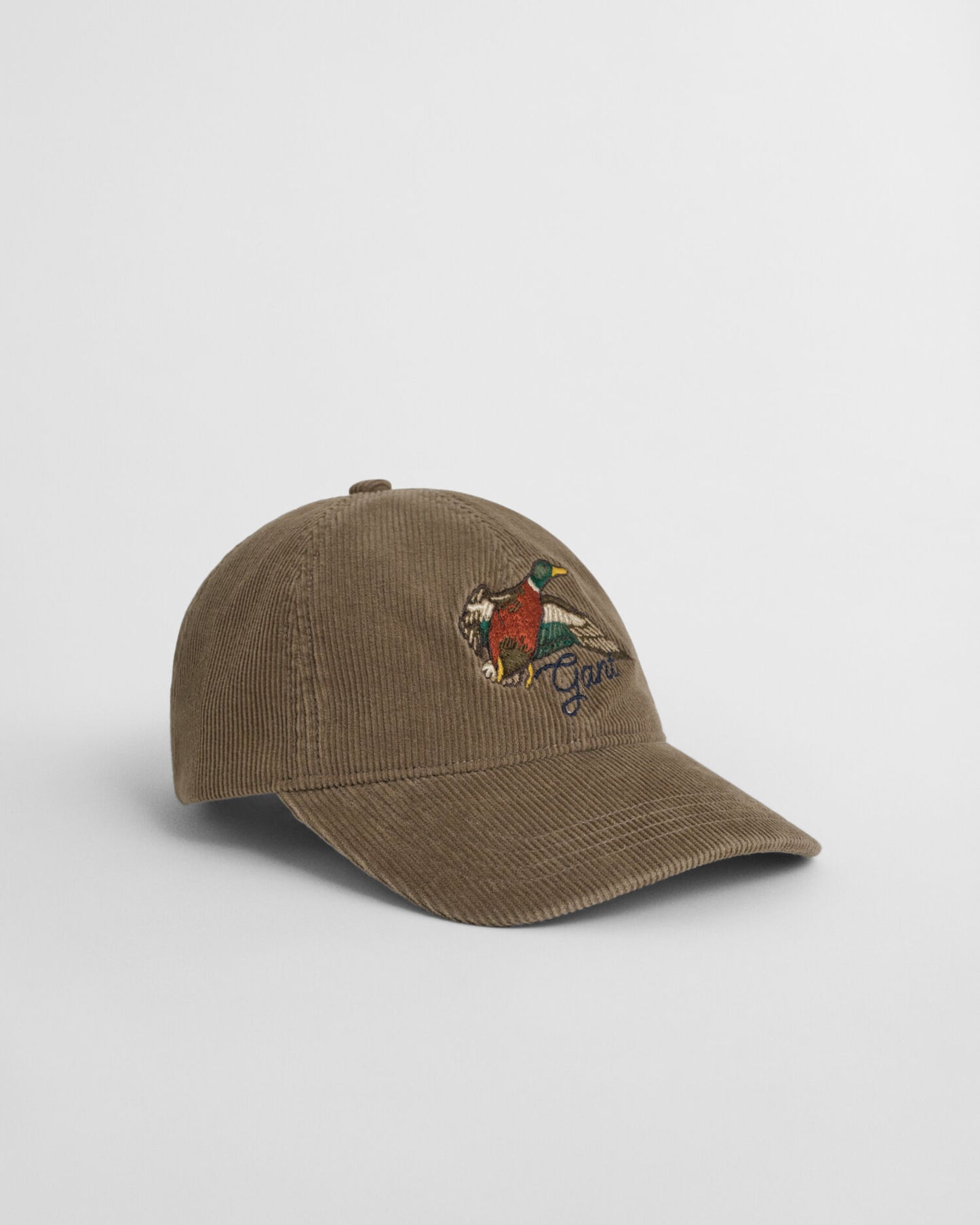 Embroidered Washed Corduroy Cap