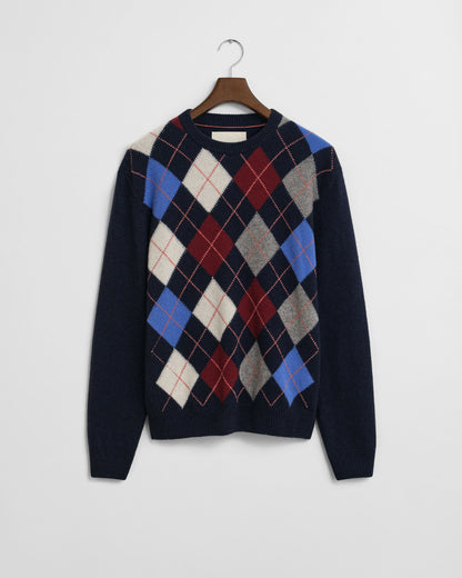 Argyle Crew Neck Sweater