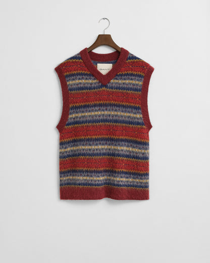 Brushed Fair Isle Vest