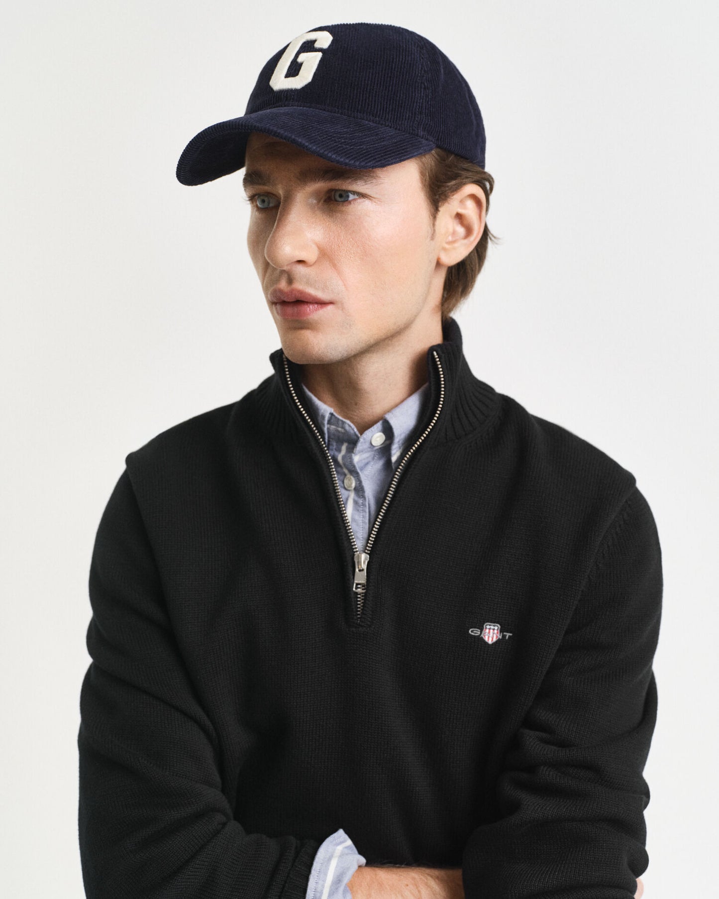 Casual Cotton Half-Zip Sweater