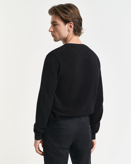 Cotton Piqué Crew Neck Sweater