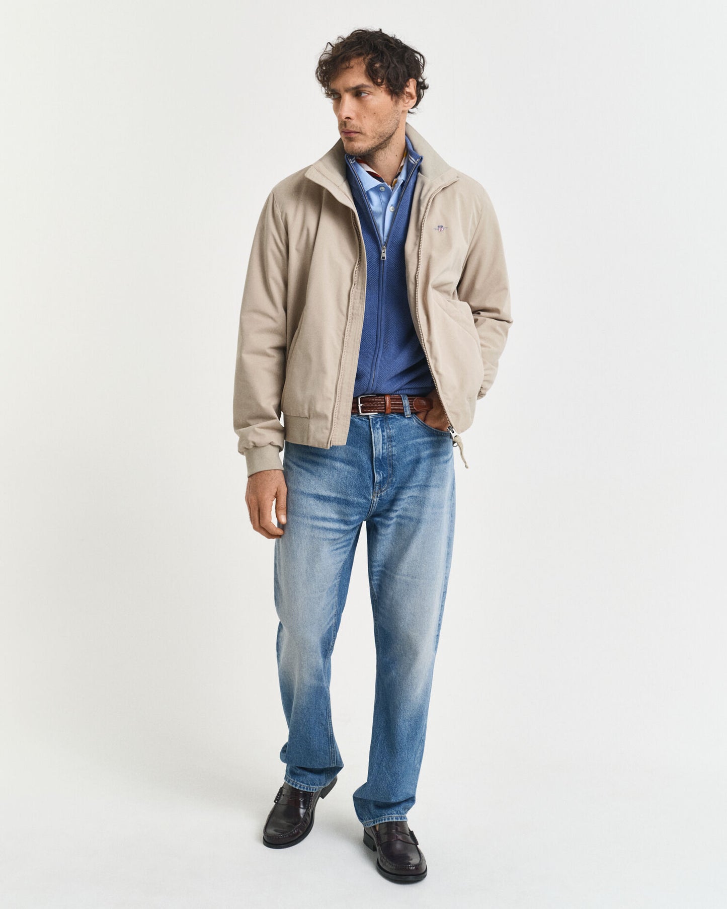 Cotton Piqué Zip Cardigan