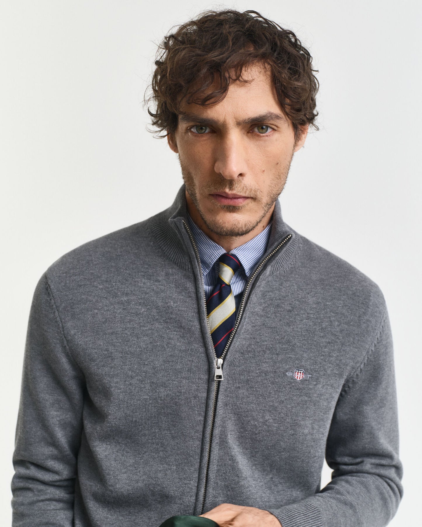 Casual Cotton Zip Cardigan