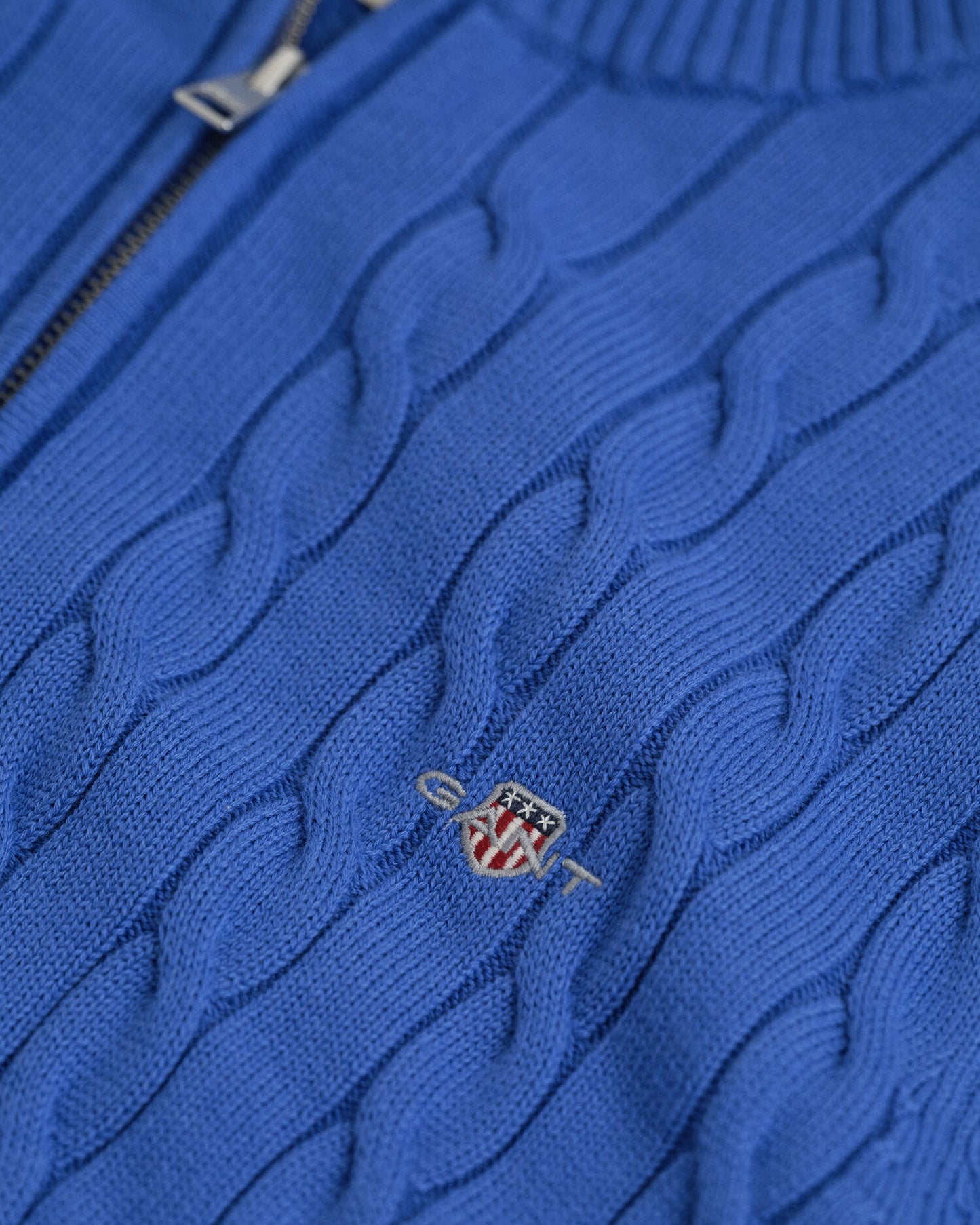 Cotton Cable Knit Half-Zip Sweater