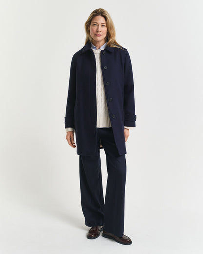 Wool Blend Car Coat