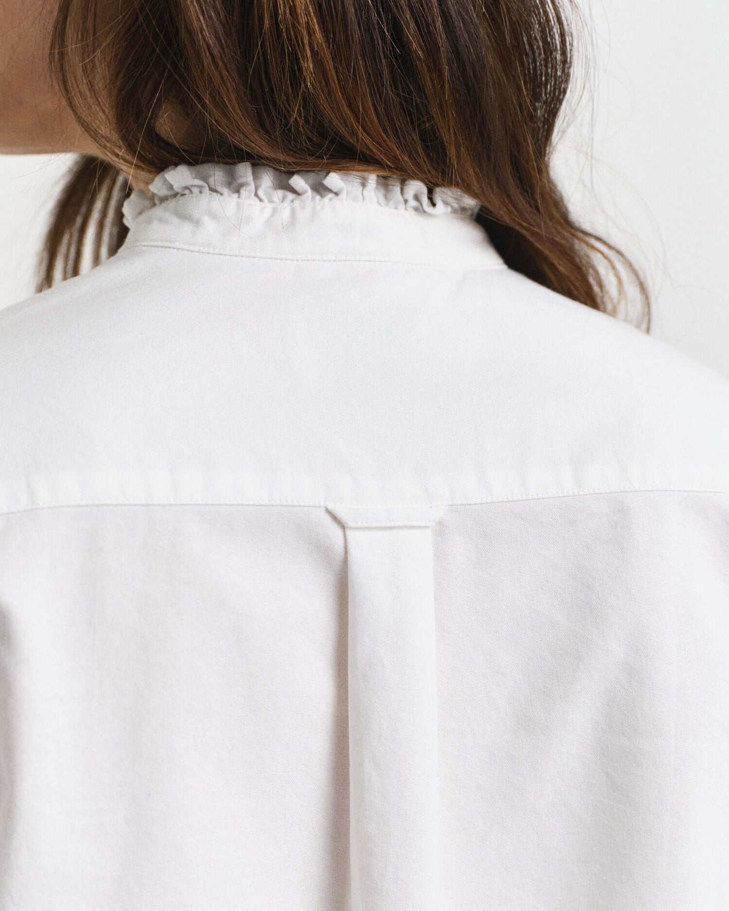 Classic Oxford Frill Blouse