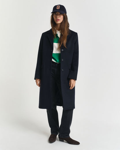 Classic Tailored Wool Blend Coat