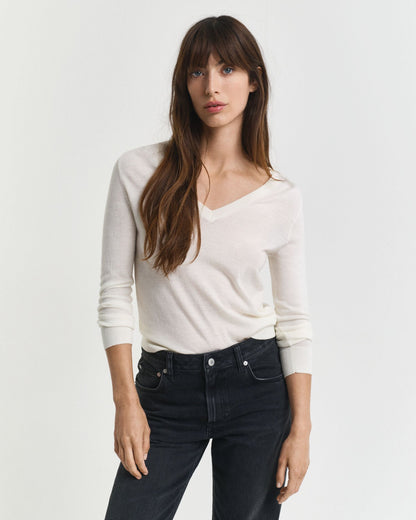 Extra Fine Merino Wool V-Neck Sweater