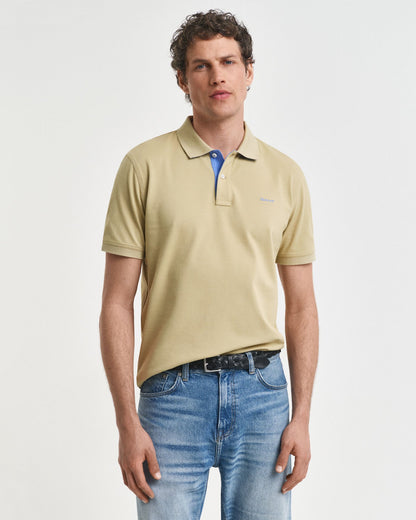 Contrast Piqué Polo Shirt