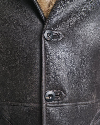 Worn-In Leather Shearling Jacket