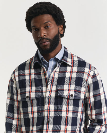 Checked Twill Overshirt