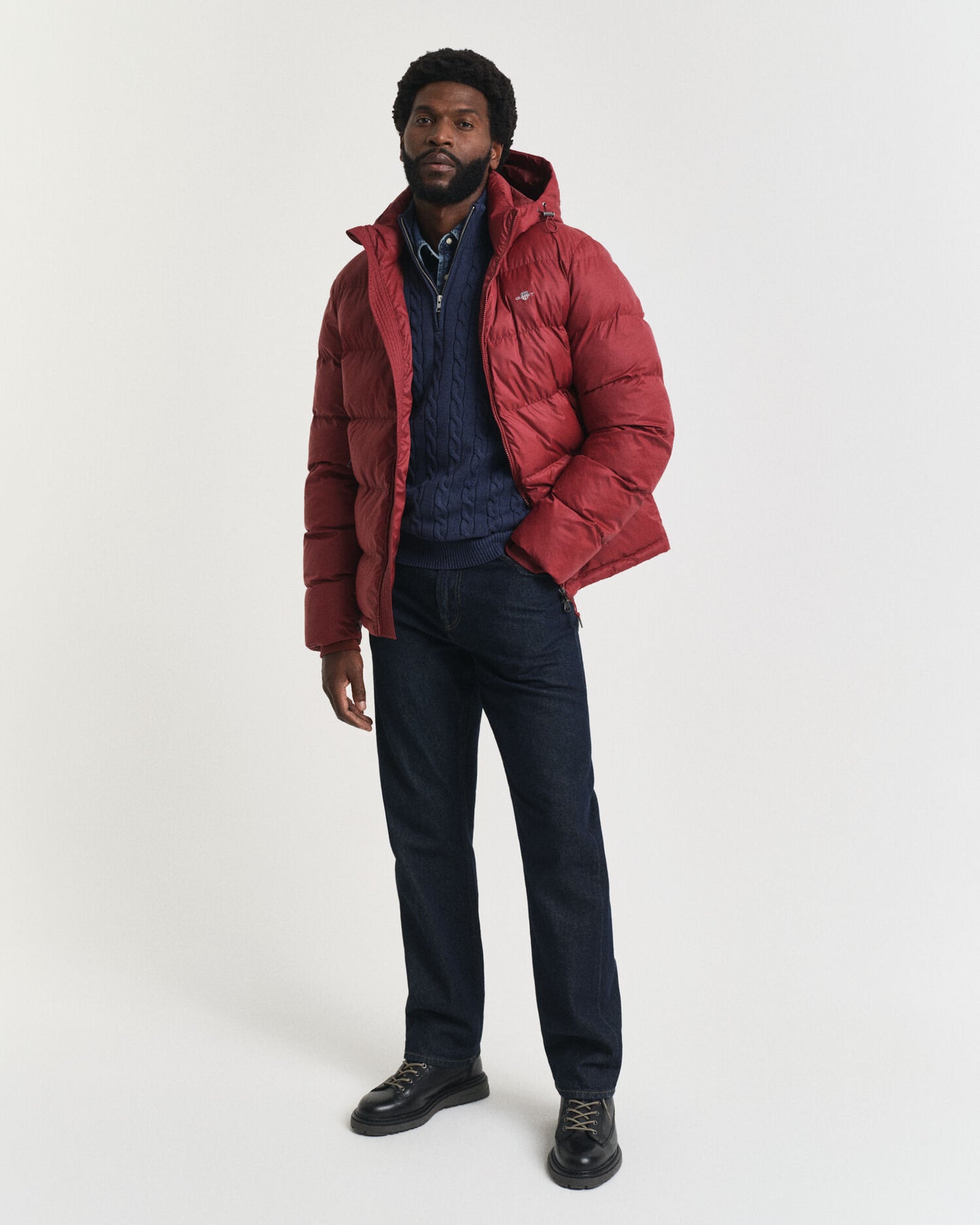 Cotton Cable Knit Half-Zip Sweater