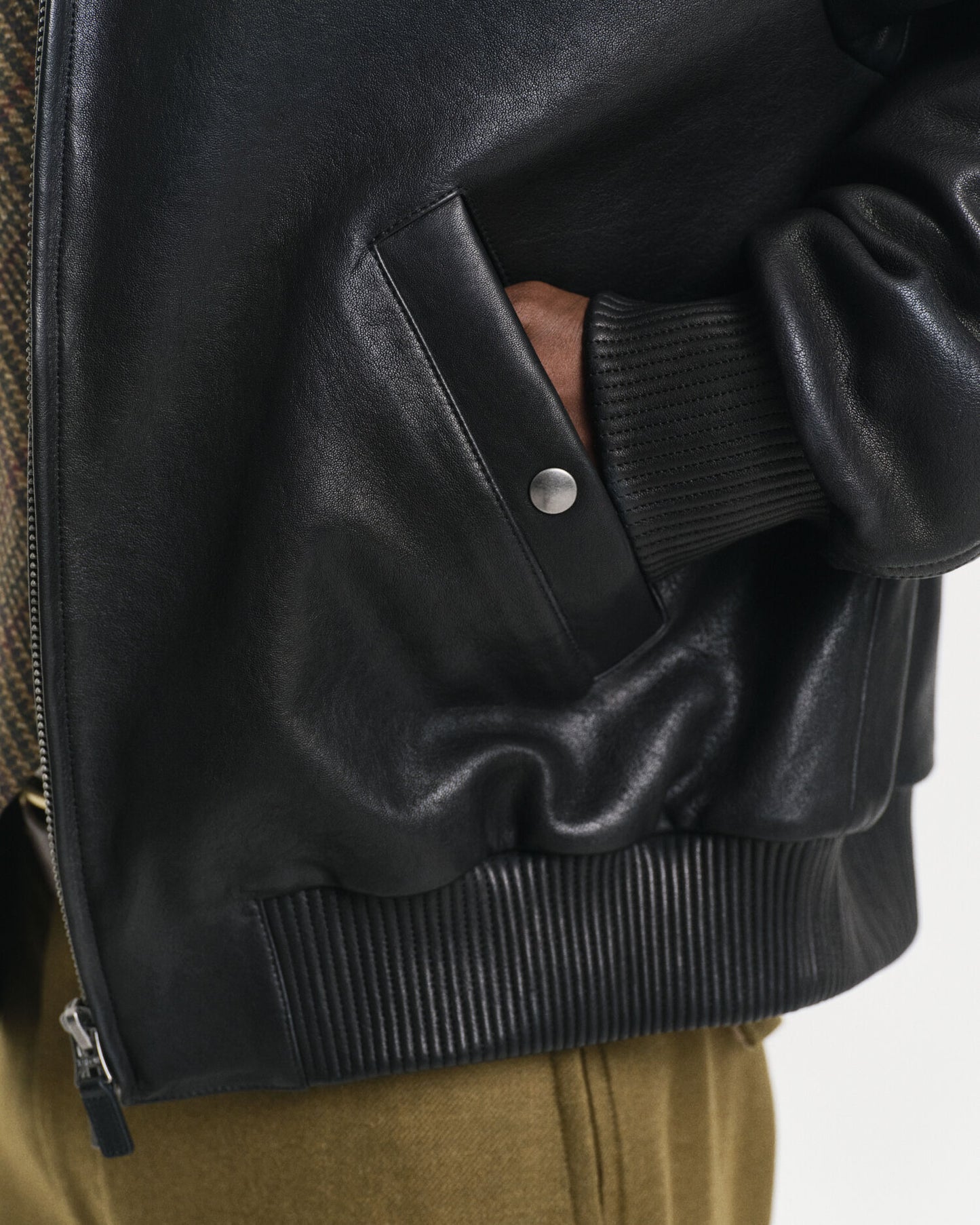 Leather Harrington Jacket