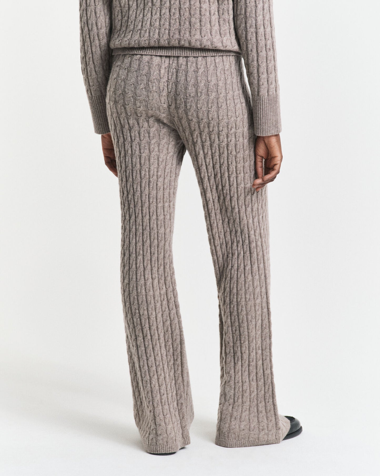 Cable Knit Wool Pants