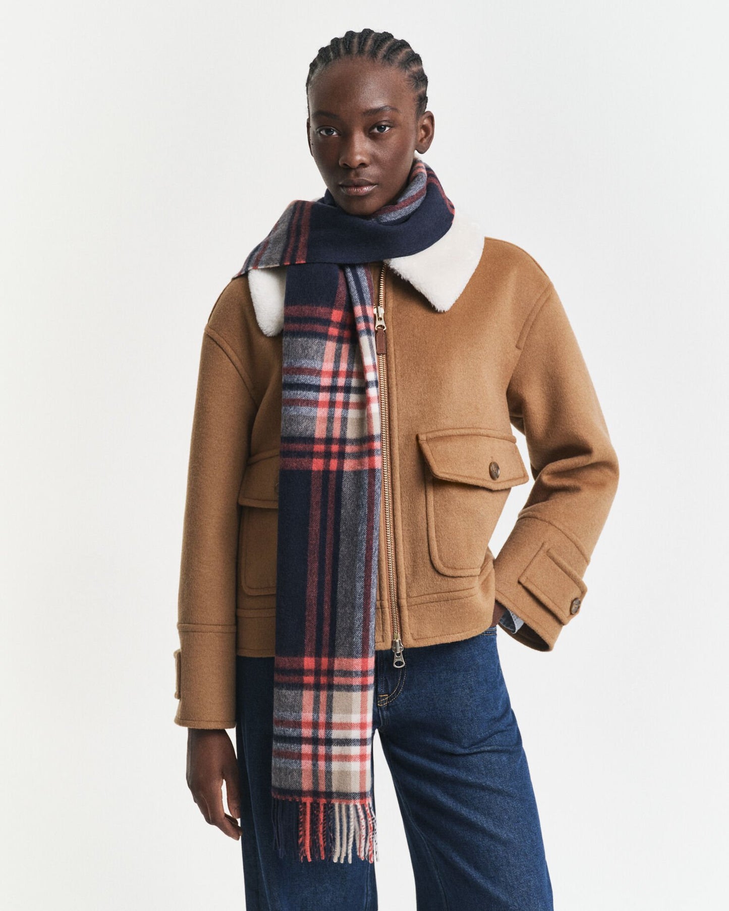 Tartan Checked Wool Scarf