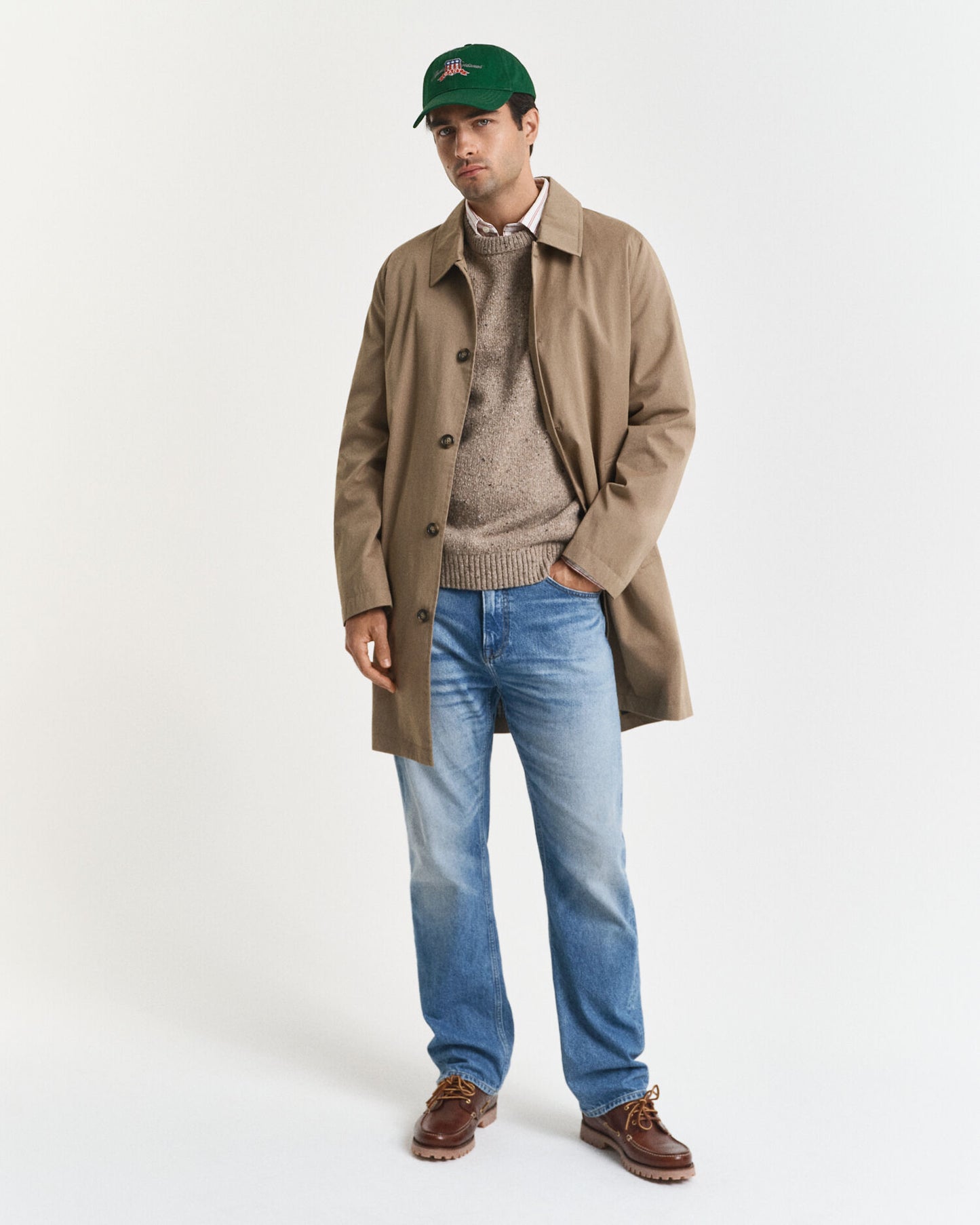 Wool Blend Nepps Crew Neck Sweater