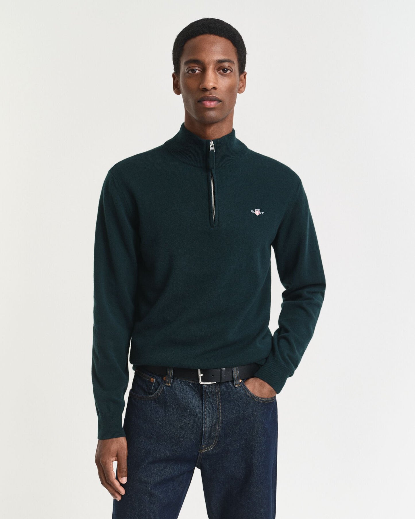 Superfine Lambswool Half-Zip Sweater