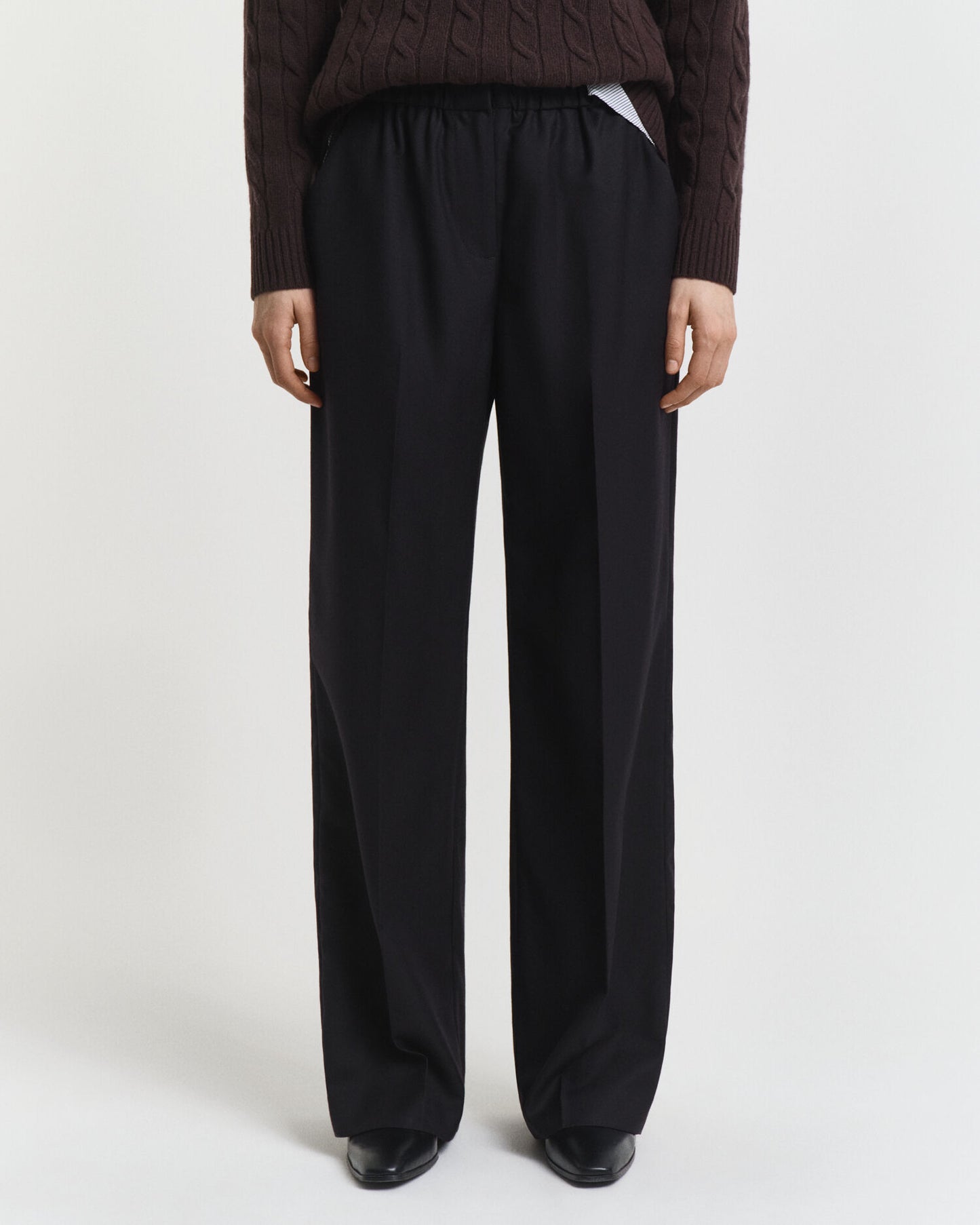 Wool Blend Pull-On Pants