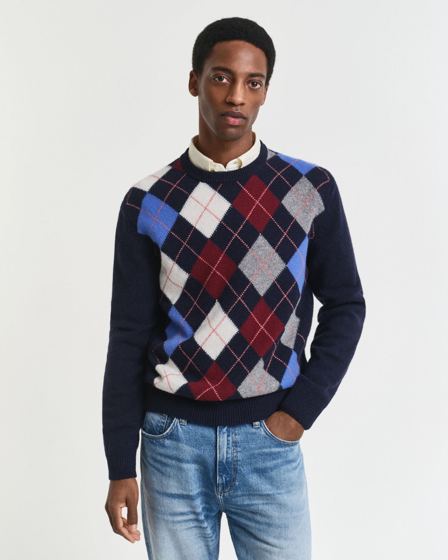 Argyle Crew Neck Sweater