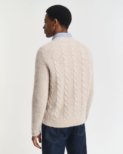 Cable Knit Crew Neck Sweater