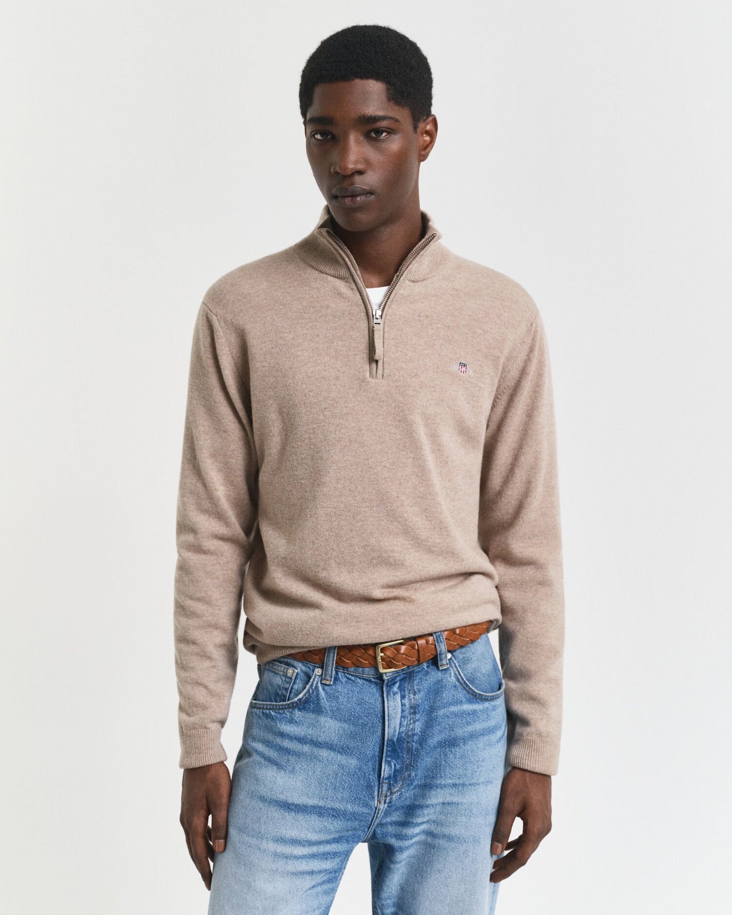 Superfine Lambswool Half-Zip Sweater