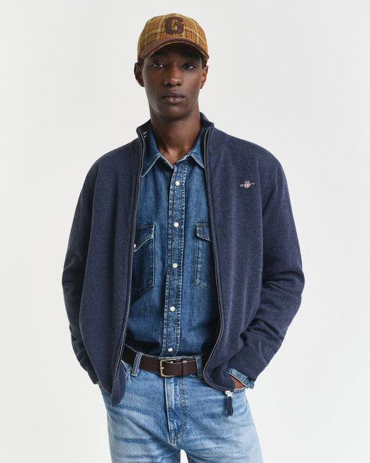 Superfine Lambswool Zip Cardigan