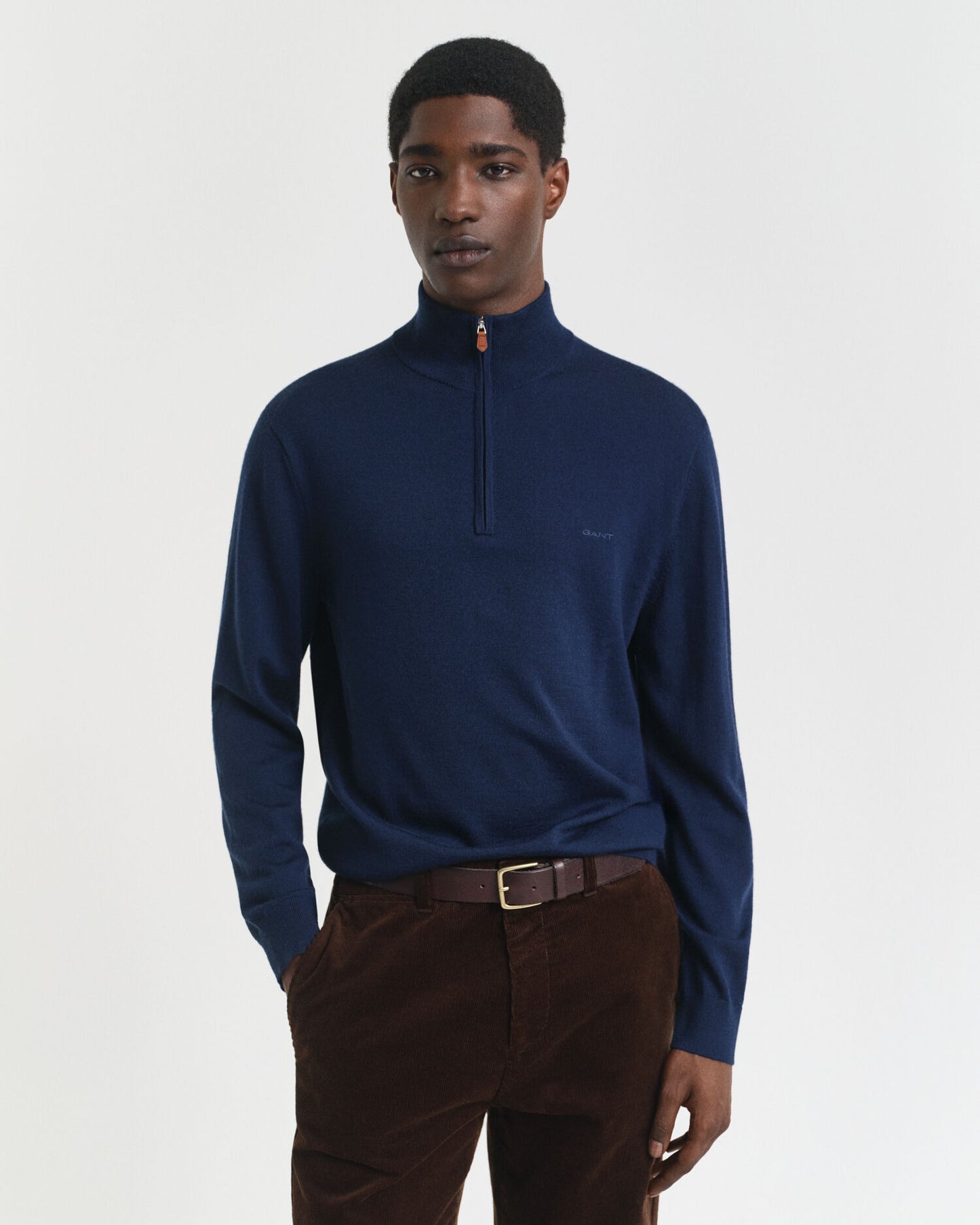 Extra Fine Merino Wool Half-Zip Sweater